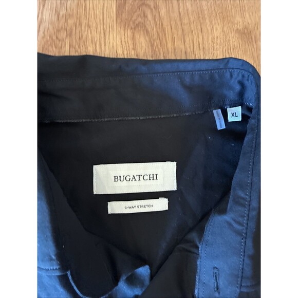 Bugatchi Men’s Button Down Black Polo Size XL - Picture 2 of 6